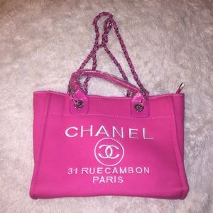 Pink Tote Bag.